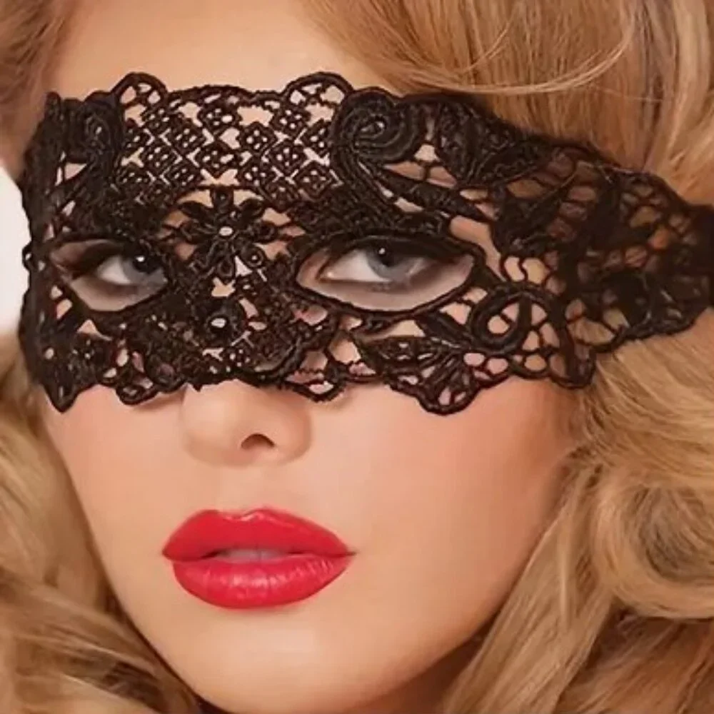 Lace Face Mask Masquerade black lace